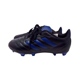 Adidas Goletto Black & Blue Youth Size 1 1/2 Soccer Cleats GX6906 EUC